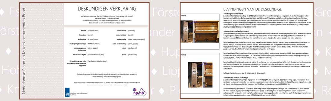 Deskundigenverklaring CITES